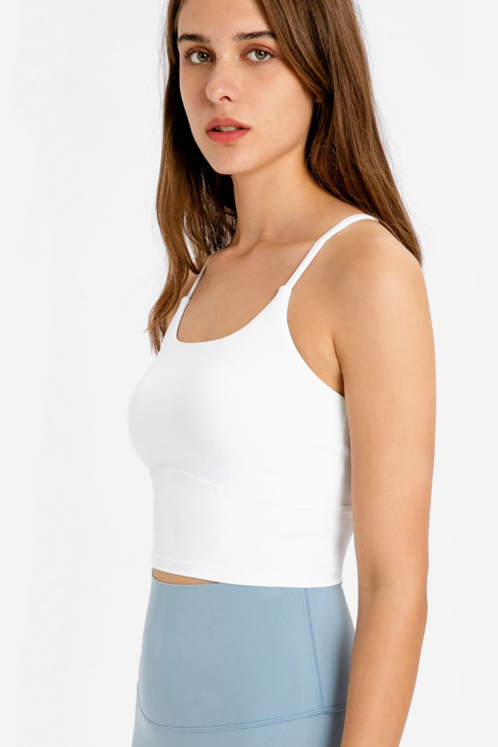 Crisscross Back Scoop Neck Sports Cami