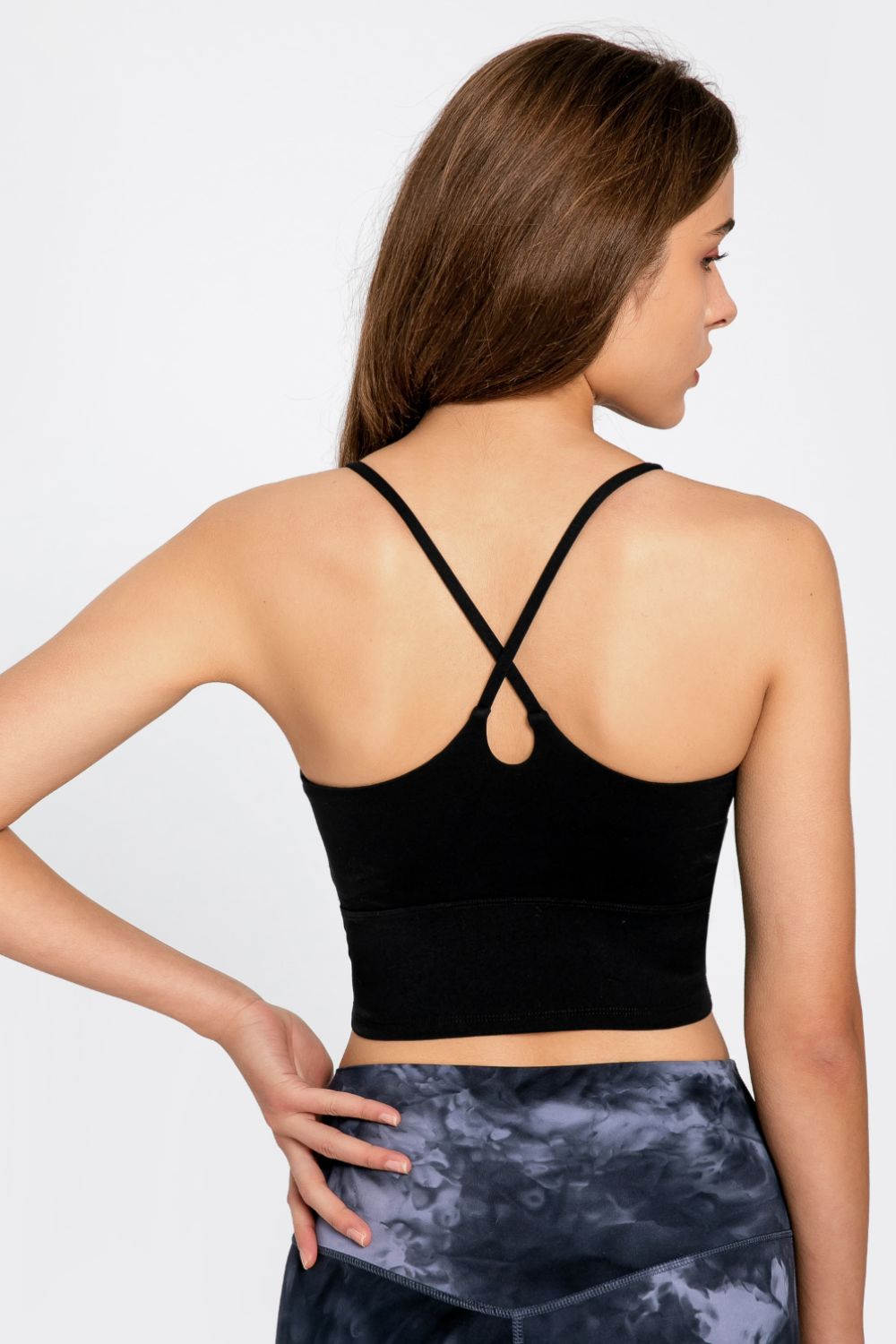 Crisscross Back Scoop Neck Sports Cami